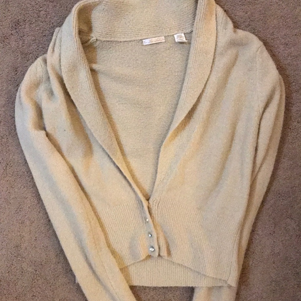 Super soft sweater with jewel buttons